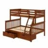 Twin/Full Mission Bunkbed With Dual Underbed Drawers Espresso -WALKER EDISON Shop DT 122 3 TFE 505 E
