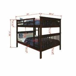 Full/Full Mission II Bunk Bed With Dual Underbed Drawers Dark Cappuccino Finish -WALKER EDISON Shop DT 123 3 FFCP 505 CP 2