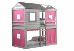 Deer Blind Rustic Grey W/Pink Tent Kit
