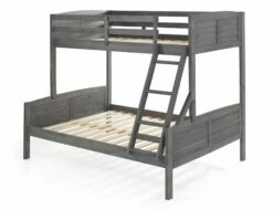 Twin/Full Louver Bunkbed Antique Grey