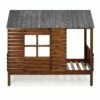Twin Log Cabin Low Loft Rustic Walnut -WALKER EDISON Shop DT 2103 TRWRS