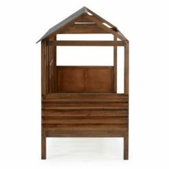 Twin Log Cabin Low Loft Rustic Walnut -WALKER EDISON Shop DT 2103 TRWRS 3