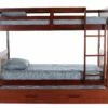 Twin/Twin Mission Bunk Bed With Twin Trundle Bed In Merlot Finish 2 Twin/Twin Mission Bunk Bed With Twin Trundle Bed In Merlot Finish -WALKER EDISON Shop DT 2810 TTM 2890 TM