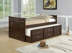 Twin Mission Captains Trundle Bed Cappuccino