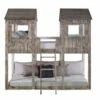 T/T Tower Bunkbed Rustic Dirty White -WALKER EDISON Shop DT 3225 TTRDW