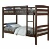 Twin/Twin Bunk Bed Cappuccino -WALKER EDISON Shop DT 4100 CP