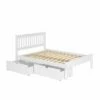 Full Contempo Bed With Dual Under Bed Drawers White Finish -WALKER EDISON Shop DT 500 FW 505 W