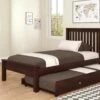 Twin Contempo Bed With Trundle Bed Dark Cappuccino Finish -WALKER EDISON Shop DT 500 TCP 503 CP