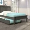 Twin Contempo Bed With Trundle Bed In Dark Grey Finish -WALKER EDISON Shop DT 500 TDG 503 DG