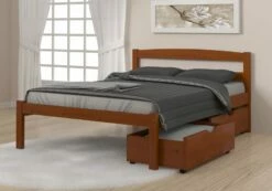 Full Econo Bed With Dual Under Bed Drawers Espresso Finish