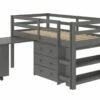 Low Loft Bed Dark Grey -WALKER EDISON Shop DT 760 TDG