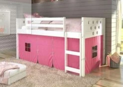 Circles Low Loft White W/Pink Tent Kit