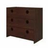 Circles Low Loft 3 Drawer Chest Cappuccino -WALKER EDISON Shop DT 780B TCP