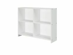 Circles Low Loft Bookcase White