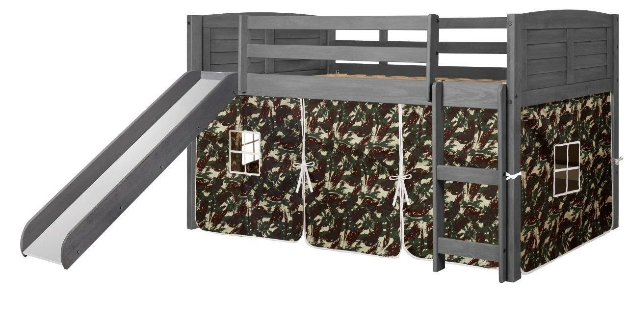 Twin Louver Low Loft W/Slide & Camo Tent Kit In Antique Grey Finish 4 Twin Louver Low Loft W/Slide & Camo Tent Kit In Antique Grey Finish - Image 2