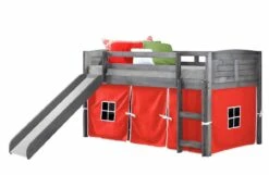 Twin Louver Low Loft W/Slide & Red Tent Kit In Antique Grey Finish -WALKER EDISON Shop DT 790 AAG 750C TR 785 AG 1