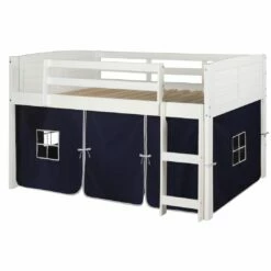 Twin Louver Low Loft White W/Blue Tent 6 Twin Louver Low Loft White W/Blue Tent -WALKER EDISON Shop DT 790 ATW 750C TB 1