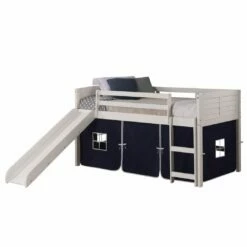 Twin Louver Low Loft White W/Blue Tent & Slide -WALKER EDISON Shop DT 790 ATW 750C TB 785 W 1