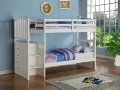 Arch Mission Stairway Bunkbed White