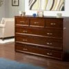 Deerfield Murphy Bed (Chest Bed) Antique Walnut -WALKER EDISON Shop Deerfield Brown 001
