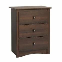 Fremont 3 Drawer Tall Nightstand -WALKER EDISON Shop EDC 2403 1