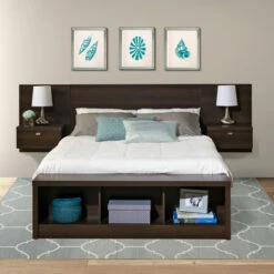 Series 9 Designer Floating Queen Headboard With Nightstands 20 Series 9 Designer Floating Queen Headboard With Nightstands -WALKER EDISON Shop EHHQ 0520 2K main