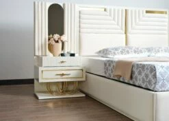 Marsel King Headboard, Cream 7 Marsel King Headboard, Cream -WALKER EDISON Shop FU 120 MAR SOLCR 200 HB 2