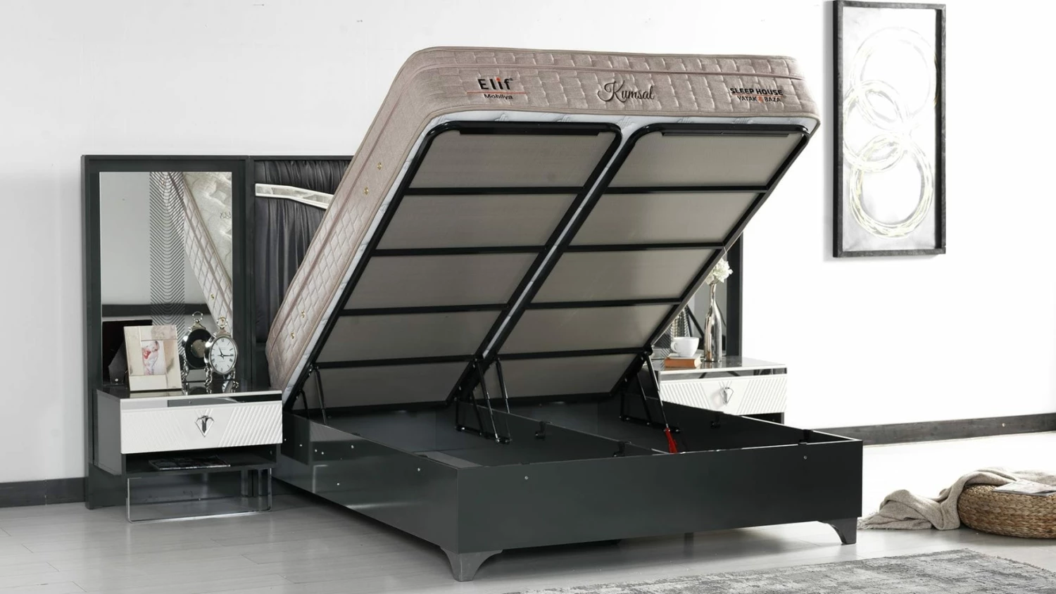 Tokyo King Headboard, Black 4 Tokyo King Headboard, Black - Image 2