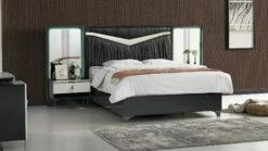 Tokyo Queen Storage Bed, Black -WALKER EDISON Shop FU 120 TOK QUE SB 2