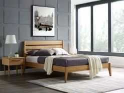 Sienna Caramelized Platform Bed -WALKER EDISON Shop GT G0090CA 5