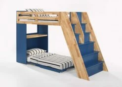 Galaxy Twin Loft Bunk Natural (Dual-Tone) -WALKER EDISON Shop Galaxy Loft Natural Navy Blue 2