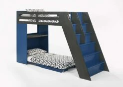 Galaxy Twin Loft Bunk Stonewash (Dual-Tone) -WALKER EDISON Shop Galaxy Loft Stonewash Navy Blue 2