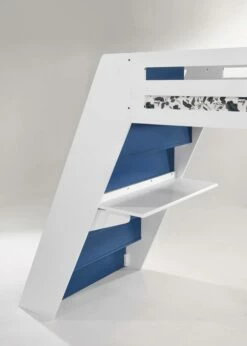 Galaxy Twin Loft Bunk Natural (Dual-Tone) -WALKER EDISON Shop Galaxy Loft White Navy Blue Tray 2 3