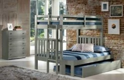 Cambridge Bunk Bed Gray -WALKER EDISON Shop Gray Bunkbed Full Innovations