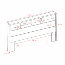 District Storage Headboard -WALKER EDISON Shop HFK 0500 1 dim