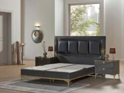 Carlino Gray PU Leather Queen Headboard -WALKER EDISON Shop IS 20 CRL QUEEN HEADBOARD 2