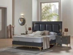 Carlino Gray PU Leather Queen Headboard -WALKER EDISON Shop IS 20 CRL QUEEN HEADBOARD 3