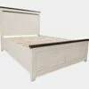 Madison County Vintage White King Panel Bed -WALKER EDISON Shop JFR 1706B KPHBKRSKPFBKT
