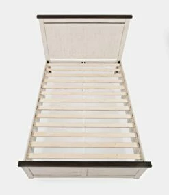 Madison County Vintage White King Panel Bed -WALKER EDISON Shop JFR 1706B KPHBKRSKPFBKT 2