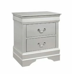 Marley Silver Night Stand -WALKER EDISON Shop MARLEY SILVER NS 1