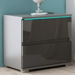Euphoria 06 Gray Modern Nightstand -WALKER EDISON Shop MF EUPHORIA 06 GRY NS 4
