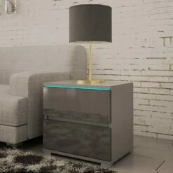 Euphoria 06 Gray Modern Nightstand -WALKER EDISON Shop MF EUPHORIA 06 GRY NS 5