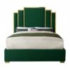 Hugo Green Velvet Bed -WALKER EDISON Shop MF HUGO GRN Q QB