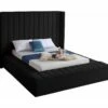 Kiki Black Velvet Bed -WALKER EDISON Shop MF KIKI BLK Q QB