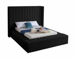 Kiki Black Velvet Bed