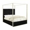 Porter Black Velvet Bed -WALKER EDISON Shop MF PORTER BLK Q QB