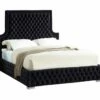 Sedona Black Velvet Bed -WALKER EDISON Shop MF SEDONA BLK Q QB