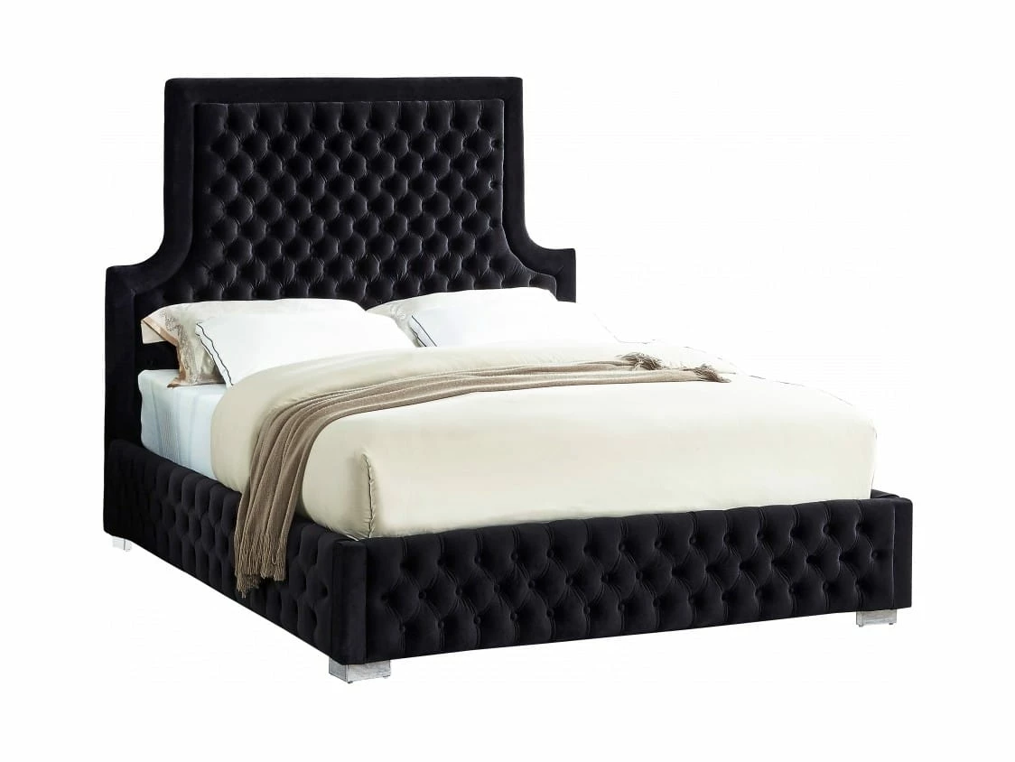 Sedona Black Velvet Bed 3 Sedona Black Velvet Bed