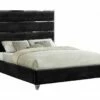Zuma Black Velvet Bed