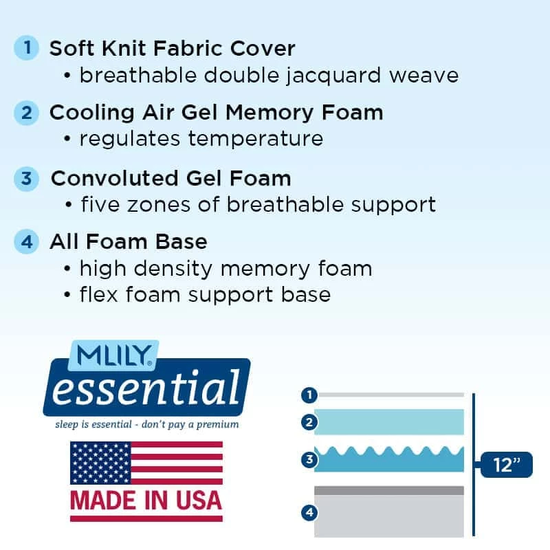 Essential 12" Memory Foam Hybrid Mattress 8 Essential 12" Memory Foam Hybrid Mattress - Image 6